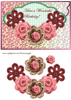 Vintage Envelop Crochet Flowers