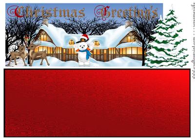 Large Dl Card Over the Side Christmas Greetings