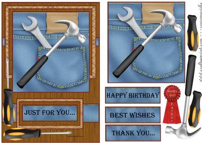 Male Card Jeans Bleu