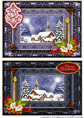 Christmas Church View Toppers