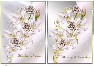 Sympathy Lillies and Roses Toppers