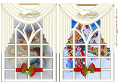 Christmas Windows Vintage