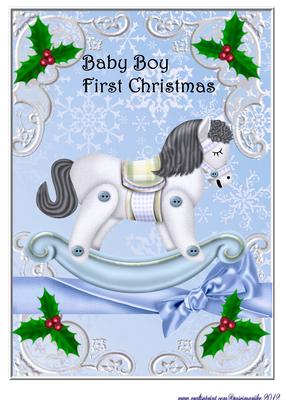A4 Baby Boy's First Christmas
