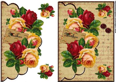 Vintage Roses Envelop Mothersday