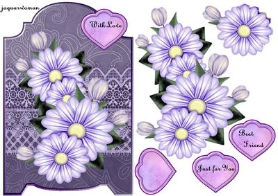 Screen Shaped Card Flowers