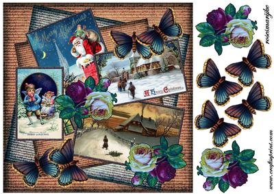 Christmas Vintage Collage