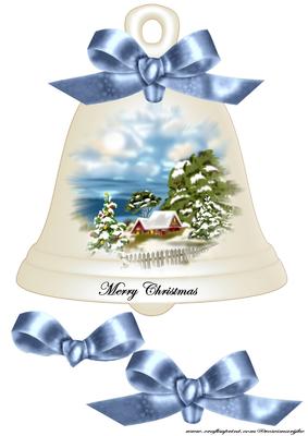 Ice Christmas Bell Snowscene