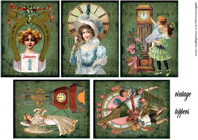 Vintage New Year Toppers