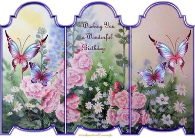 Trifold Garden and Butterflies