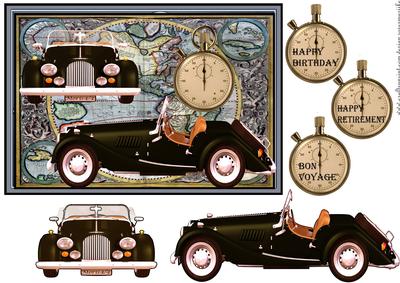 Vintage Car Male Card 3