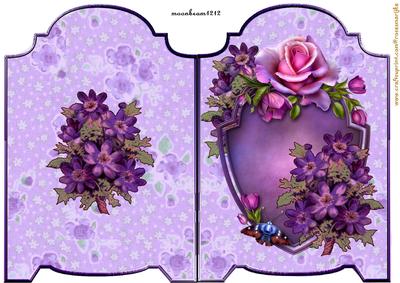 Screen Card Vintage Roses and Flowers
