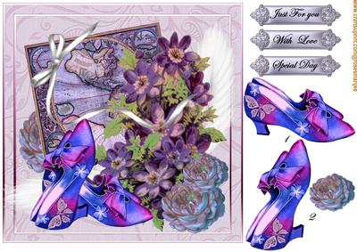 Vintage Shoes Marie Antoinette in Purple