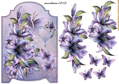 Screen Card Bleu Lilies