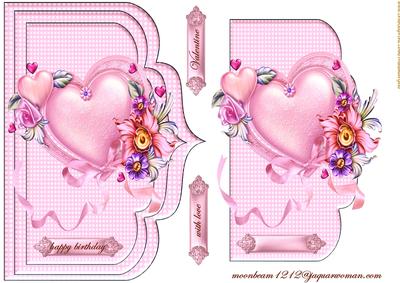 Scallop Valentine/birthday in Pink