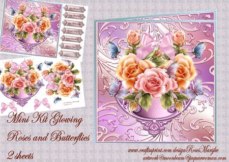 Mini Kit Glowing Roses and Butterflies