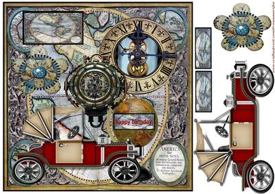 Vintage Steampunk Male Card
