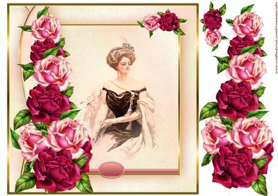 Beautiful Lady Antique Roses