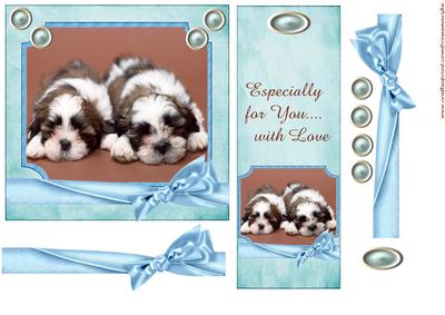 Cute Doggies Topper and Bookmark/insert