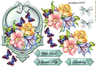 Floral Topper in Mint Green