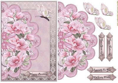 Magnolia Blossoms in Pink