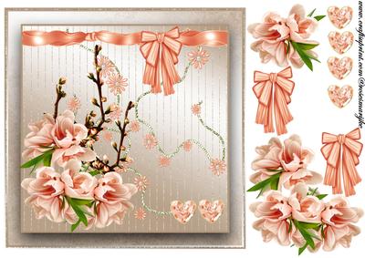 Pretty in Peach on Satin