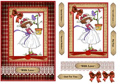 Little Girls Fower Vintage