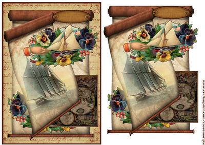 Scroll Male Vintage Sail Away