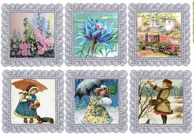Toppers Summer and Winter in Lace Frame