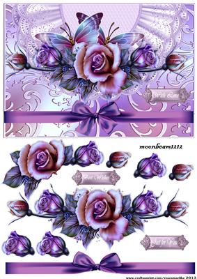 Envelop Classic Roses and Butterflies