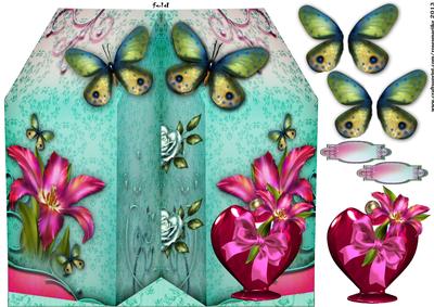 Shapedcard Perfume Box Magical Butterflies