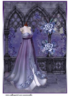 Vintage Dress in Beautiful Bleu