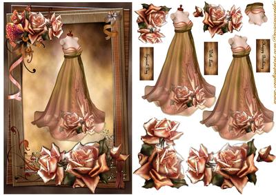 Dress and Antique Roses