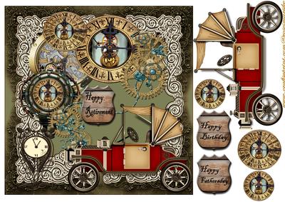 Steampunk Male Card