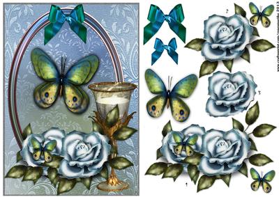 Magical Butterflie and Vintage Roses
