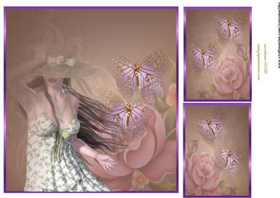 Insert Butterflie Girl in Enchanted Garden