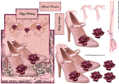 Over the Top Vintage Pink Shoes and Roses