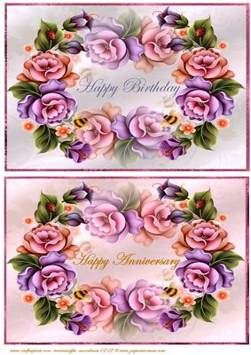 Toppers Roses Birthday Anniversary