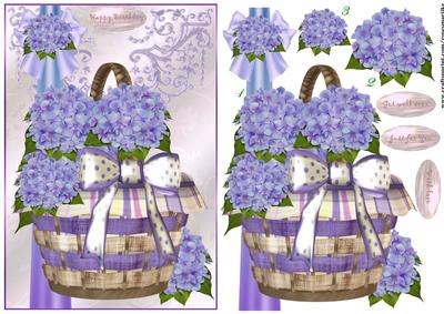 Flower Basket in Purple