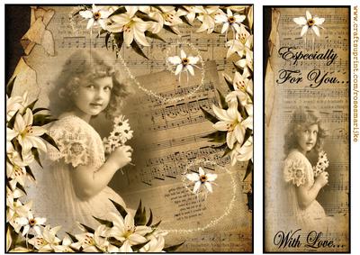 Vintage Sweetheart Topper & Bookmark
