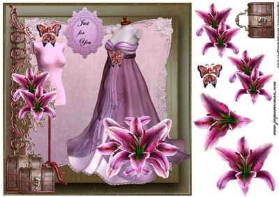 Vintage Fashion and Stargazer Liliies