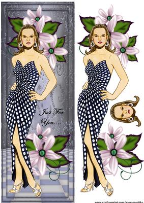 Large Dl Card Elegant Girl