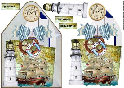 Vintage Male Card Nautic