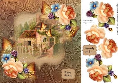 Vintage English Cottage View