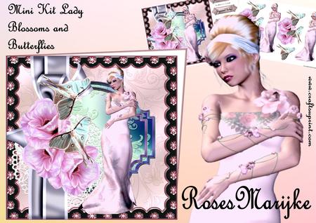 Mini Kit Lady,blossoms & Butterflies
