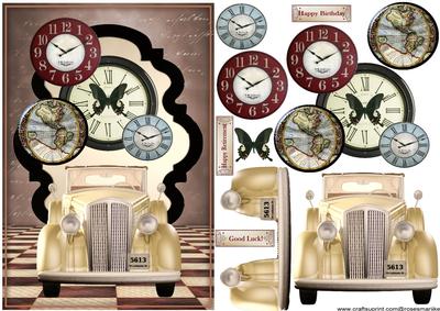 Male Card Vintage Car Birthday/other Occasion