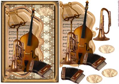 Envelop Old Music Male Card