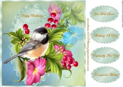 Special Bird Topper and Tags