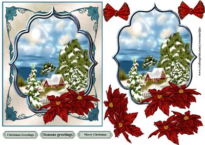 Christmas Village Scallop Frame