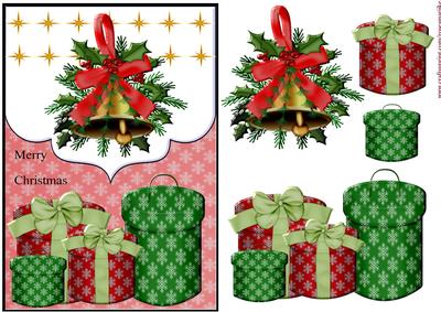 Envelop Christmas Bell and Presents