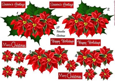 Christmas 3D Poinsettia